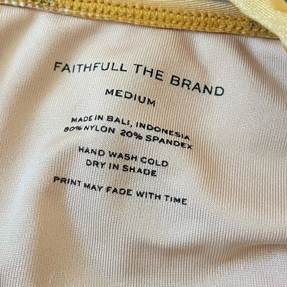 Faithfull The Brand Phoebe Floral One Piece Swimsuit in Pomeline Yellow Medium